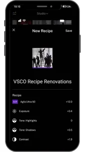 Vsco recipe a screenshot image five