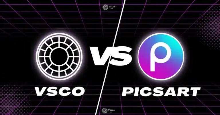 VSCO VS PicsArt an image.